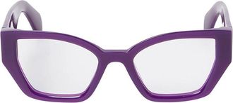 Off-white Oerj07Q Style 7Q Squared Geometric Sunglasses In Glossy Purple Acetate