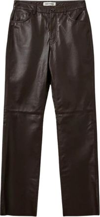 Sofie Schnoor Brooklyn leren broek - Dames - Leren Broeken - Bruin - L - Leer - Broeken