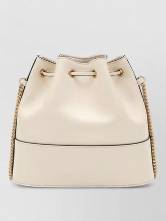 Valentino Garavani vlogo leather bucket bag chain strap