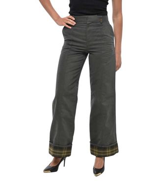 Burberry Grey Straight Flat Front Pants