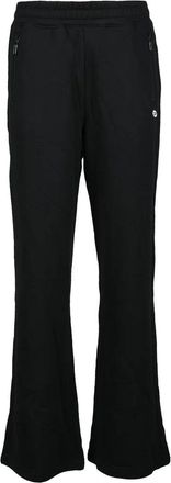 Diesel Black Wide-Leg Sweatpants with Relaxed Fit and Zippered Pockets
