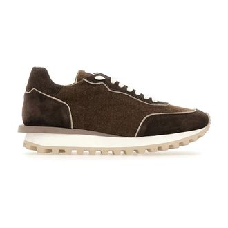 Eleventy Suede Trainers - male - Eleventy - Sneakers - Brown - 10 UK - Shoes