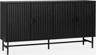 Sweeek Aparador Con Efecto Madera De 4 Puertas, 157.5cm