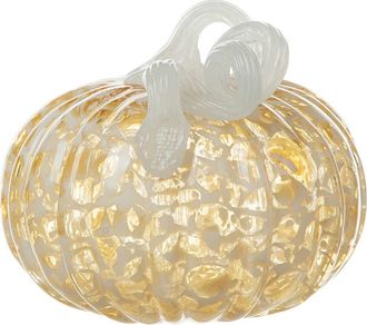 Glitzhome Fall Round Glass Pumpkins in Yellow at Nordstrom, Size Small