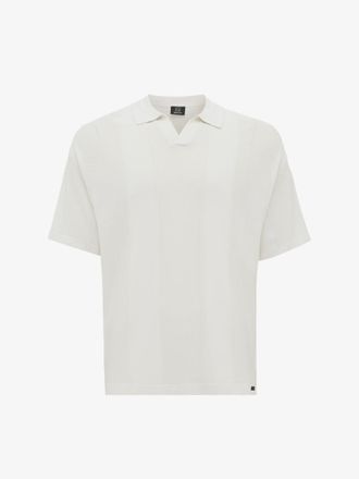 Genti Gebreide Buttonless Polo | Off White