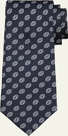Ralph Lauren Purple Label Mens Deco Cube Silk Tie