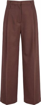 Tela Pantaloni a gamba larga - - Trousers - Donna - Marrone - XS