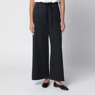 Maison Margiela Black wide-leg cropped jeans