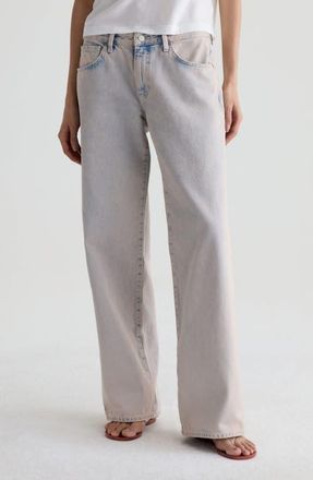 AG - Adriano Goldschmied Adria Low Rise Wide Leg Jeans in Mojave Pink at Nordstrom, Size 24