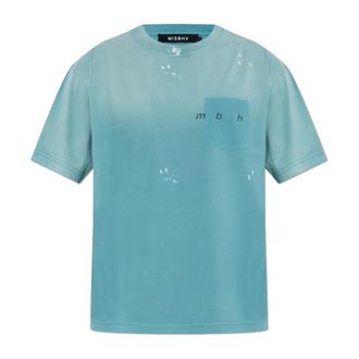 Misbhv T-Shirts, male, Green, Size: XL Raw-Finish T-Shirt