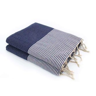 Febronie Fouta xxxl algod&oacute;n 200x300 azul vaquero