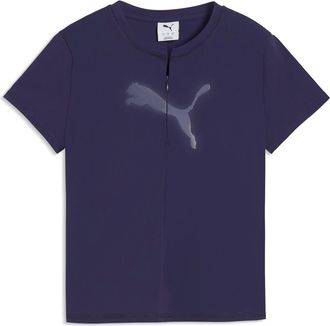 Puma Dare to Slim Graphic Half Zip Top in Deep Plum at Nordstrom, Size X-Large