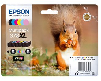 Epson Squirrel 378xl Cartucho De Tinta 1 Pieza(s) Original Alto Rendimiento (xl) Negro, Cian, Cian Claro, Magenta, Magenta Claro, Amarillo