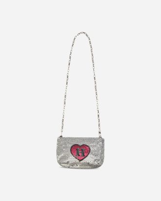 Hysteric Glamour Hysteric Love Sequin Shoulder Bag Silver