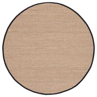 Safavieh Alfombra hierba marina naturale/nero 183 x 183 cm