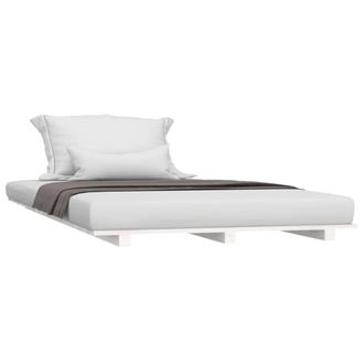 Berkfield Home Beautiful Bed Frame White 90x190 cm Single Solid Wood Pine