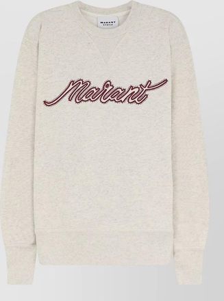 Isabel Marant cotton blend logo-embroidered crewneck sweatshirt