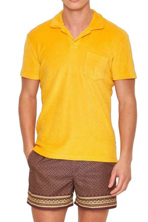 Orlebar Brown Cotton Terrycloth Polo - Yellow