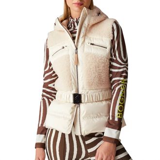 Bogner Womens Minka Belted Vest In White