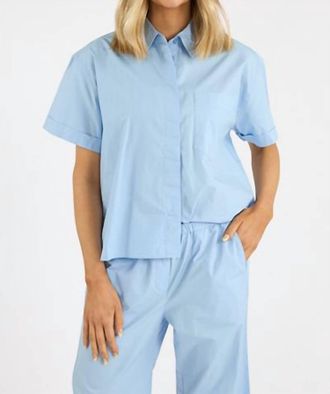 Xirena Drake Button-Front Shirt In Blue Spring