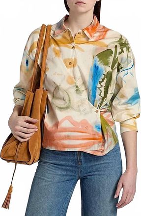 Ulla Johnson Artist Cotton Blouse In Western Dream