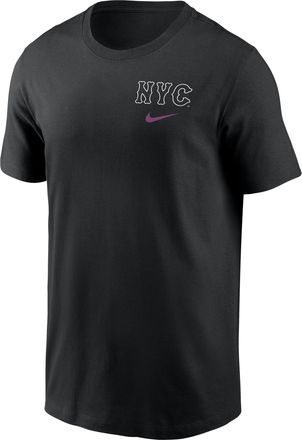 Nike New York Mets City Connect 2-Hit Nike Mens MLB T-Shirt in Black | N19900ANME-SAZ