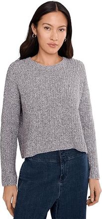 Eileen Fisher Petite Peruvian Cotton Cloud Twist Crew Neck Sweater Womens Sweater Dark Pearl : PXS, Nylon/Cotton