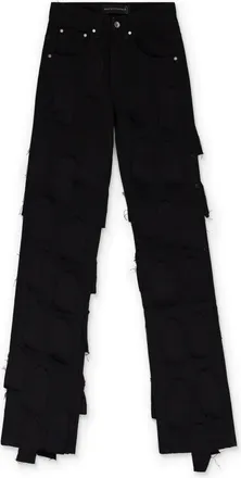 Who Decides War by Ev Bravado BLACK FLYAWAY STRAIGHT-FIT JEANS