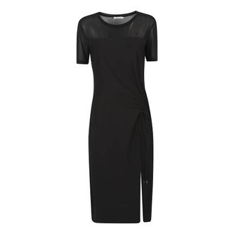 Patrizia Pepe Patrizia Pepe, Midi Dresses, female, Black, Size: XS Short Sleeve Midi Dress