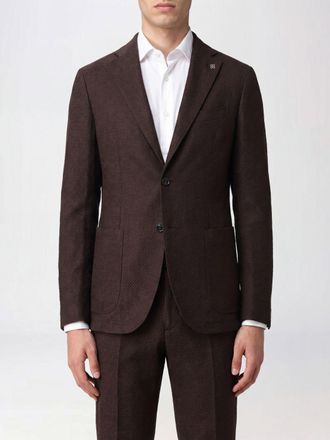 Tagliatore Blazer monopetto elegante con rever a lancia e tasche a toppa
