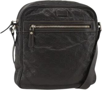 Gucci Pre-owned Vintage GG Schoudertas - Dames - Vintage Schoudertas - Zwart - ONE Size - Leer - Vintage