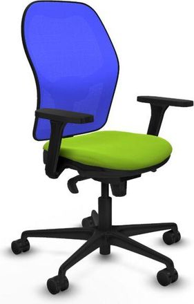 Piqueras y Crespo Piqueras Y Crespo - Jorquera Sincro Malla Azul Similpiel Pistacho Brazos 3d Base Nailon Ruedas 65mm Nailon