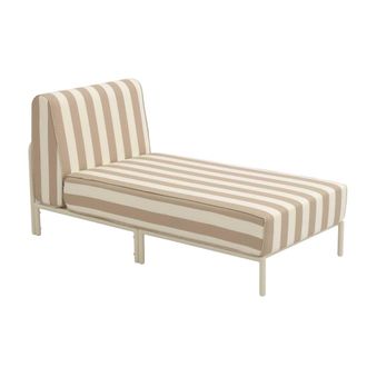 Oviala Rec&aacute;mara a rayas para sal&oacute;n de jard&iacute;n modular en tela beige