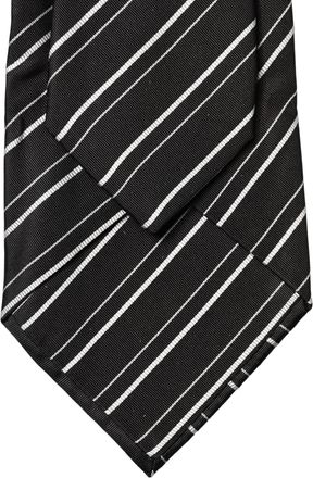 Dolce & Gabbana Striped Silk Necktie - Black