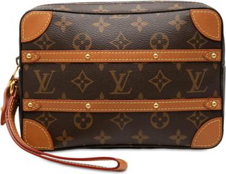 Louis Vuitton Brown Monogram Monogram Clutch Bag (Pre-Owned)