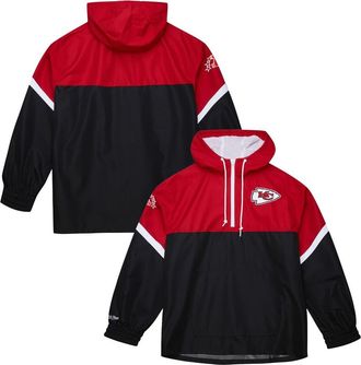 Mitchell & Ness Mens Mitchell & Ness Red/Black Kansas City Chiefs Tie Breaker Vintage Logo Lightweight Anorak Half-Zip Windbreaker at Nordstrom, Size Medium