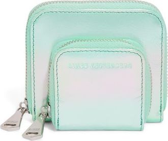 Aimée Bowery Double Zip Wallet in Mint Iridescent at Nordstrom