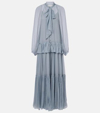 Chlo&eacute; Chlo&eacute; Ruffled silk muslin maxi dress