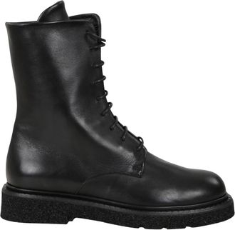 Guglielmo Rotta Kobe veterlaarzen - Dames - Veterlaarzen - Zwart - 39 EU - Leer - Schoenen