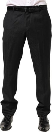 Dolce & Gabbana Dress Pants - Heren - Nette broeken - Zwart - XL - Wol - Broeken