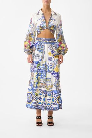 Camilla Cropped Wide Leg Panel Pant in Espa&ntilde;a Nirvana at Nordstrom, Size Xx-Small Au