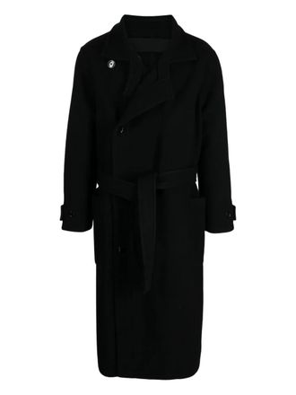 Christophe Lemaire belted coat - Black