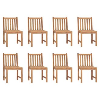 vidaXL Sillas De Jard&iacute;n 8 Unidades Madera Maciza De Teca Vidaxl