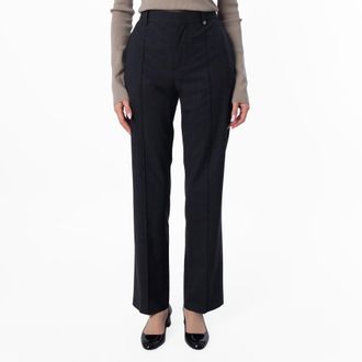 Burberry Womens Pleated Straight Leg Pants, Brand Size 10 ( US Size 8 )
