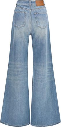 Chlo&eacute; Womens Blue Cotton Flared Jeans Clothing