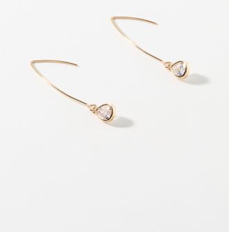 Simons Womens Post and stone long earrings