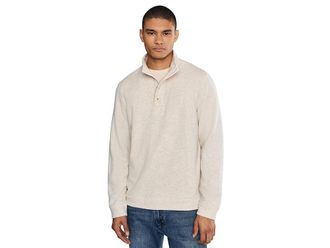 Liverpool L.A. Long Sleeve Mock Neck Button Placket Pullover Mens Clothing Ivory/Grey : 2XL, Elastane/Polyester/Viscose