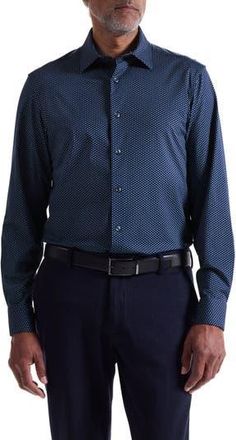 Bugatchi James OoohCotton Floral Button-Up Shirt in Night Blue at Nordstrom Rack, Size Xx-Large