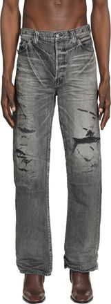 Mastercraft Union Showa Relaxed Kumori Repaired Jeans