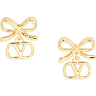 Valentino Garavani VLOGO Signature Drop Earrings in Gold at Nordstrom